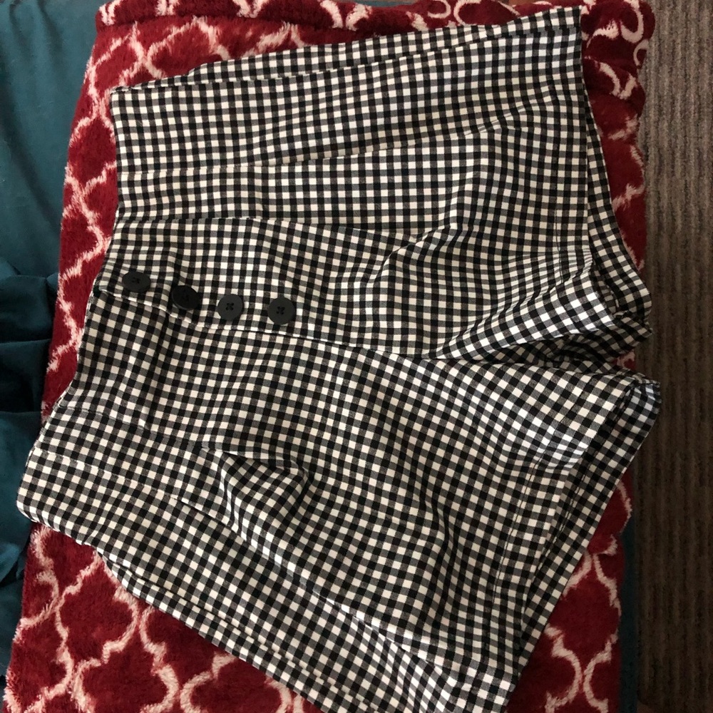 Black and white checkered shorts